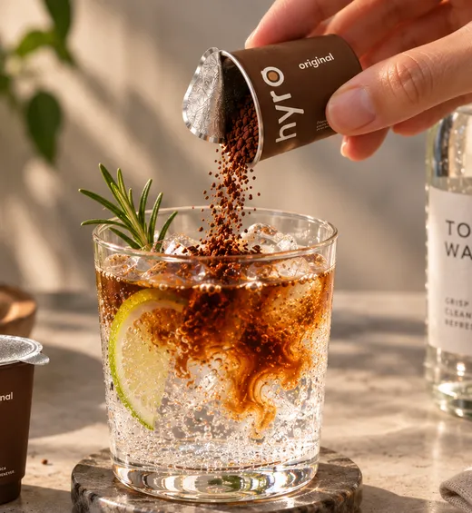 Coffee tonic made with HYRO